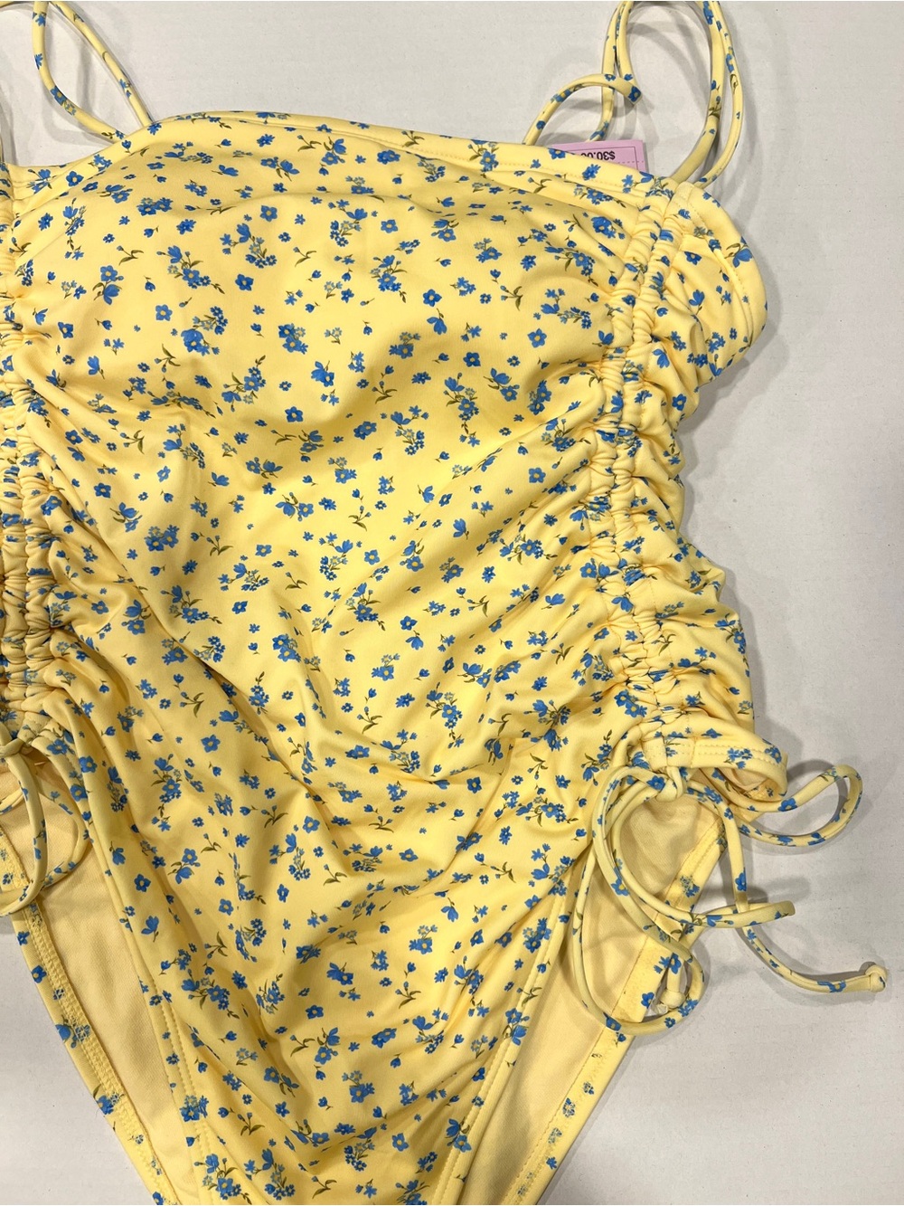 Wild Fable Yellow Blue Floral One Piece Swimsuit - Picture 3 of 4